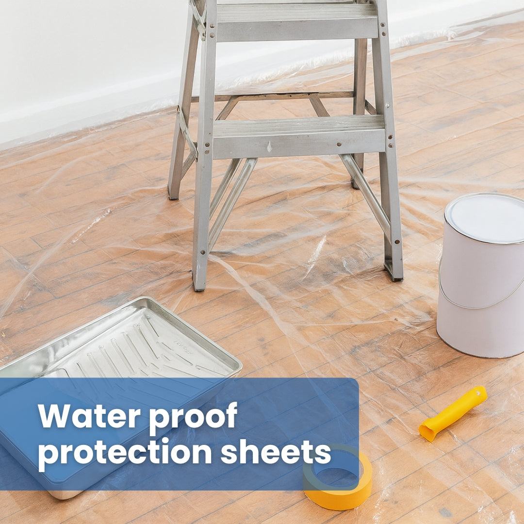 Shield Guard Pro Plastic Protection Sheet 40m² (4x10m, 6µm) – Waterproof Drop Sheet for Painting, Furniture & Floor Cover